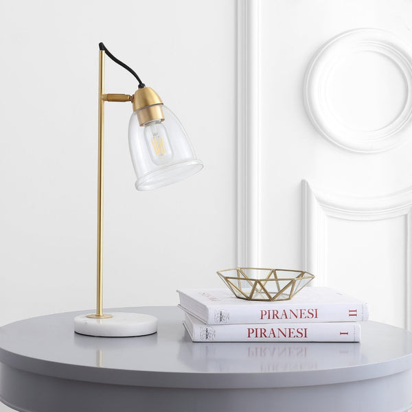 Safavieh GIBSON, 22 INCH IRON TABLE LAMP WITH USB PORT - Elegant Lighting Solution for Modern Spaces White / Gold TBL4185A