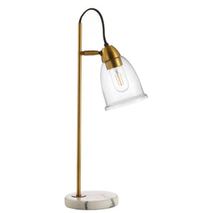 Safavieh GIBSON, 22 INCH IRON TABLE LAMP WITH USB PORT - Elegant Lighting Solution for Modern Spaces White / Gold TBL4185A