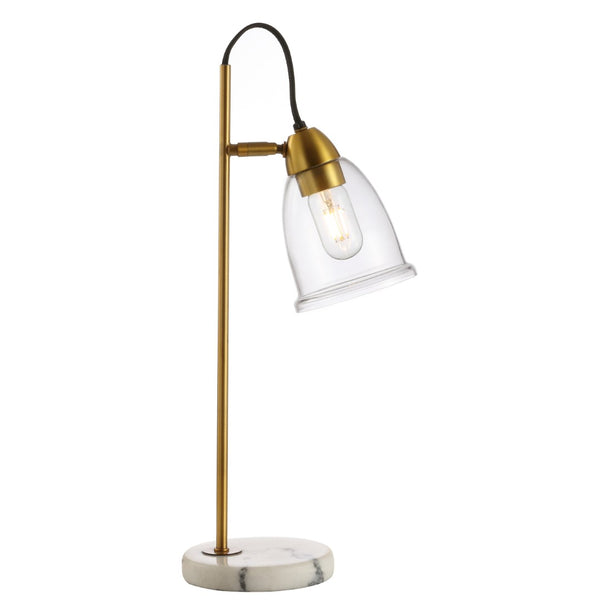 Safavieh GIBSON, 22 INCH IRON TABLE LAMP WITH USB PORT - Elegant Lighting Solution for Modern Spaces White / Gold TBL4185A