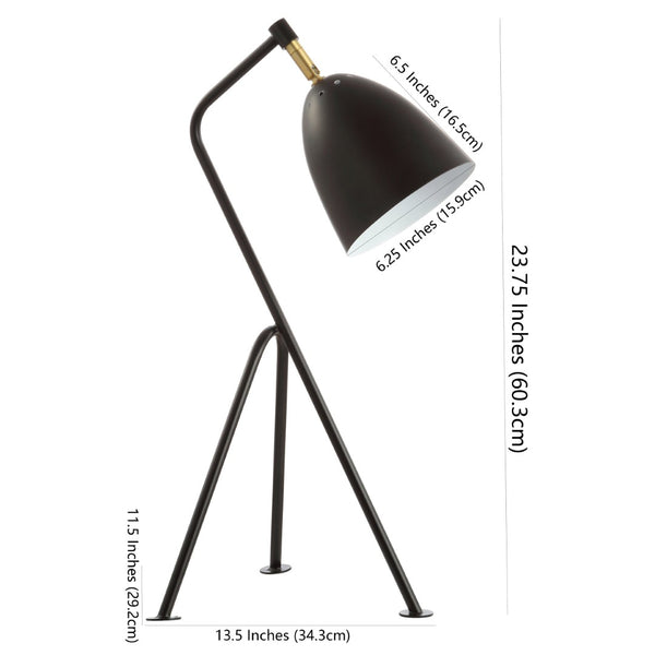 Safavieh DARIEL, 23.75-Inch Black Iron Table Lamp - Modern Minimalist Design for Any Room's Style & Comfort TBL4187A