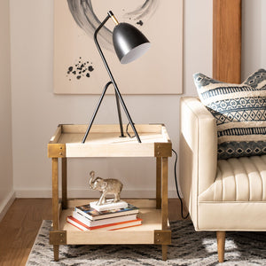 Safavieh DARIEL, 23.75-Inch Black Iron Table Lamp - Modern Minimalist Design for Any Room's Style & Comfort TBL4187A