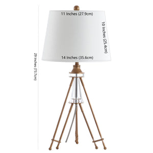 Safavieh GRAHAM Table Lamp - Elegant Brass Finish with Off-White Shade for Modern & Transitional Decor TBL4189A-SET2