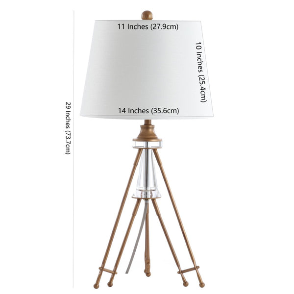 Safavieh GRAHAM Table Lamp - Elegant Brass Finish with Off-White Shade for Modern & Transitional Decor TBL4189A-SET2