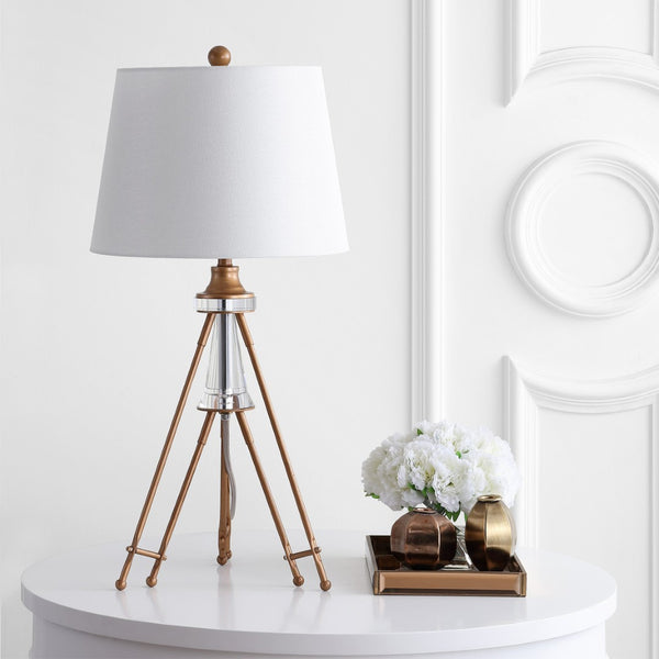 Safavieh GRAHAM Table Lamp - Elegant Brass Finish with Off-White Shade for Modern & Transitional Decor TBL4189A-SET2
