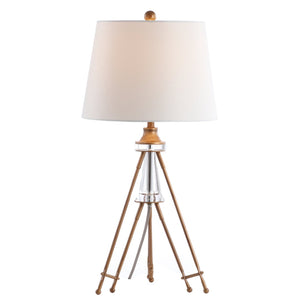 Safavieh GRAHAM Table Lamp - Elegant Brass Finish with Off-White Shade for Modern & Transitional Decor TBL4189A-SET2