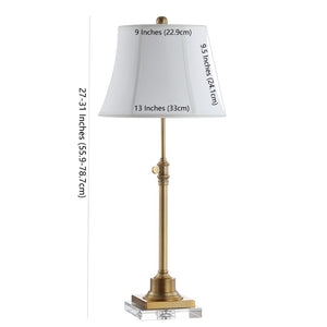 Safavieh CALLEN Table Lamp - Elegant Bronze & White Design for Timeless Style in Any Room, Adjustable Height TBL4192A-SET2