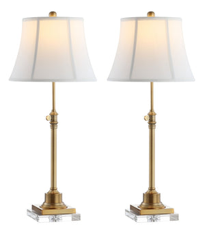 Safavieh CALLEN Table Lamp - Elegant Bronze & White Design for Timeless Style in Any Room, Adjustable Height TBL4192A-SET2