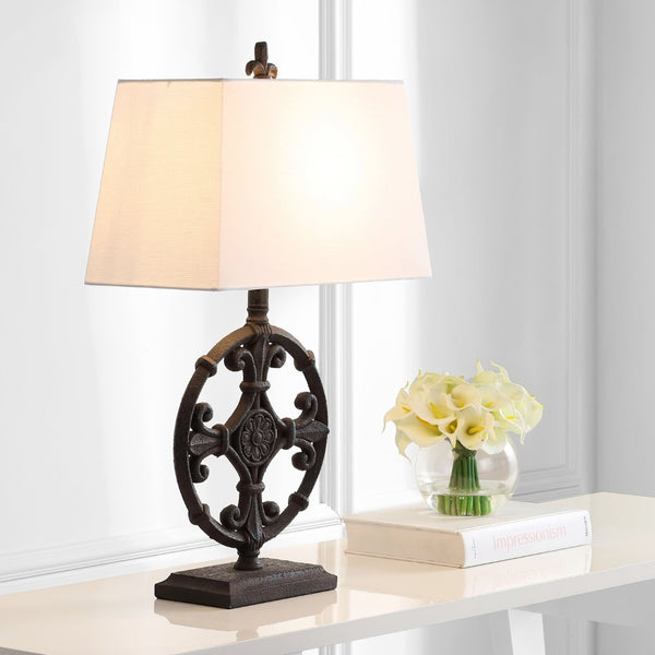 Safavieh WAYLON, Elegant 28-Inch Black Polyresin Table Lamp Set of 2 - Stylish Lighting for Every Room TBL4194A-SET2