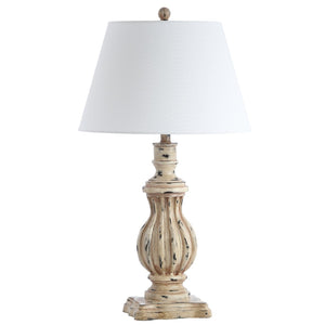 Safavieh TANNER, Elegant Set of 2 Brown Polyresin Table Lamps with Sculptural Design for Any Room Decor TBL4196A-SET2