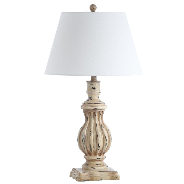 Safavieh TANNER, Elegant Set of 2 Brown Polyresin Table Lamps with Sculptural Design for Any Room Decor TBL4196A-SET2