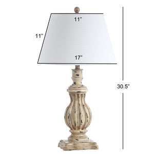 Safavieh TANNER, Elegant Set of 2 Brown Polyresin Table Lamps with Sculptural Design for Any Room Decor TBL4196A-SET2