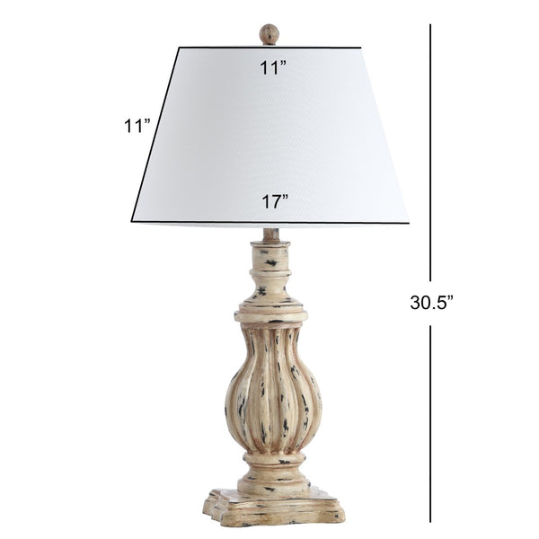 Safavieh TANNER, Elegant Set of 2 Brown Polyresin Table Lamps with Sculptural Design for Any Room Decor TBL4196A-SET2