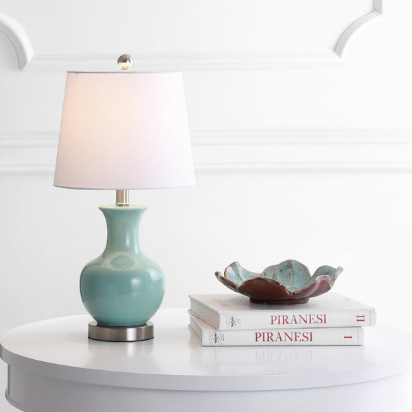 Safavieh SOREN Table Lamp - Elegant Deep Blue Design for Ambient Lighting in Living Rooms, Bedrooms & Offices TBL4197A