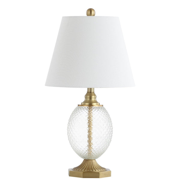 Safavieh KAIDEN Table Lamp - Elegant Brass & Clear Glass Design for Modern Décor, Warm Ambient Illumination TBL4199A