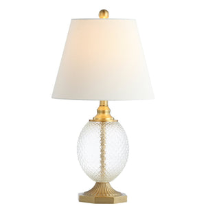 Safavieh KAIDEN Table Lamp - Elegant Brass & Clear Glass Design for Modern Décor, Warm Ambient Illumination TBL4199A