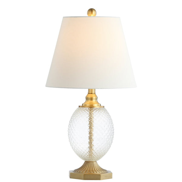 Safavieh KAIDEN Table Lamp - Elegant Brass & Clear Glass Design for Modern Décor, Warm Ambient Illumination TBL4199A
