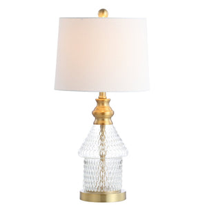 Safavieh CAMDEN Table Lamp - Elegant Brass Finish with Clear Accents for Warm Ambient Lighting & Style TBL4200A