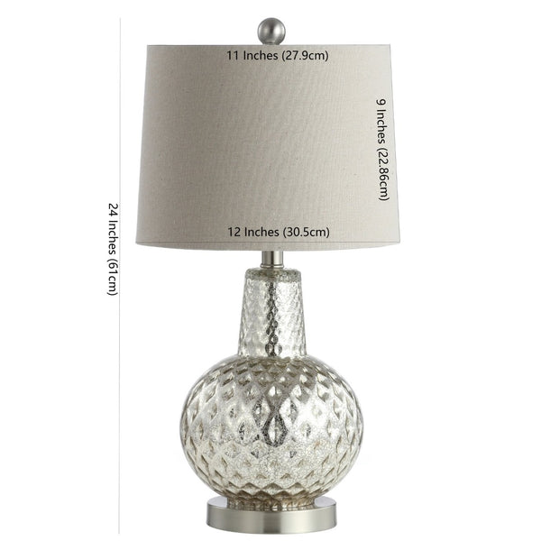 Safavieh ATLAS Table Lamp - Elegant Mercury Finish Lighting for Modern & Transitional Decor, 23.5" Tall TBL4201A