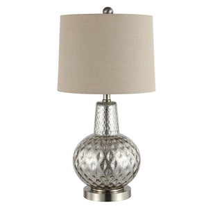 Safavieh ATLAS Table Lamp - Elegant Mercury Finish Lighting for Modern & Transitional Decor, 23.5" Tall TBL4201A