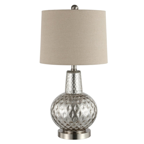 Safavieh ATLAS Table Lamp - Elegant Mercury Finish Lighting for Modern & Transitional Decor, 23.5" Tall TBL4201A