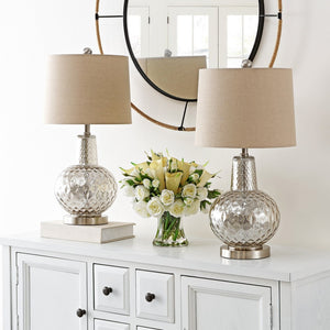 Safavieh ATLAS Table Lamp - Elegant Mercury Finish Lighting for Modern & Transitional Decor, 23.5" Tall TBL4201A
