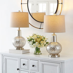 Safavieh ATLAS Table Lamp - Elegant Mercury Finish Lighting for Modern & Transitional Decor, 23.5" Tall TBL4201A