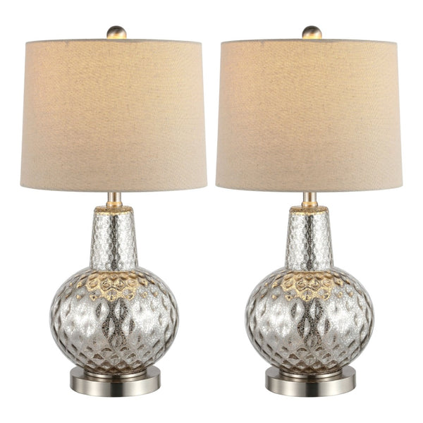 Safavieh ATLAS Table Lamp - Elegant Mercury Finish Lighting for Modern & Transitional Decor, 23.5" Tall TBL4201A