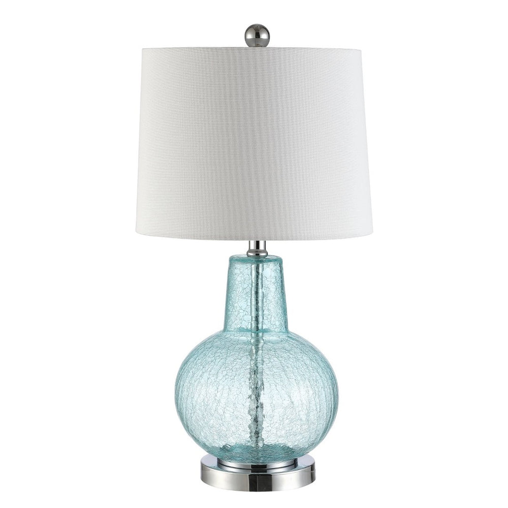 Safavieh ATLAS Table Lamp in Blue Crackle - Artisan Design, Soft Shade, Perfect for Any Room Decor TBL4201B