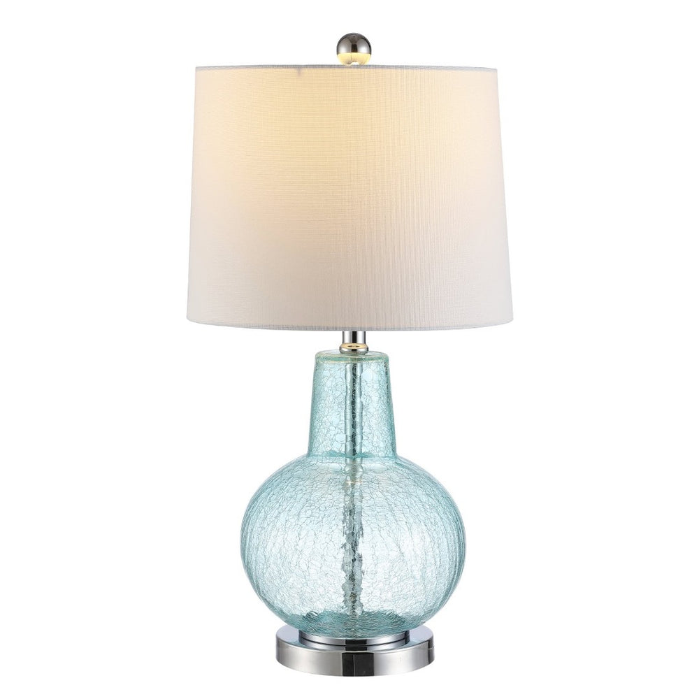 Safavieh ATLAS Table Lamp in Blue Crackle - Artisan Design, Soft Shade, Perfect for Any Room Decor TBL4201B