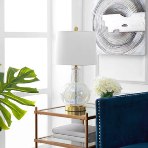 Safavieh ATLAS Table Lamp in Luster Crackle Finish - Elegant Lighting for Any Space, Timeless Design & Glow TBL4201C