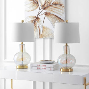 Safavieh ATLAS Table Lamp in Luster Crackle Finish - Elegant Lighting for Any Space, Timeless Design & Glow TBL4201C