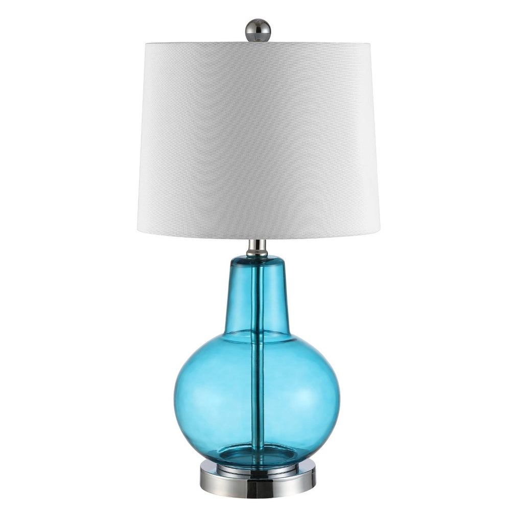 Safavieh ATLAS, 24 Inch Blue Glass Table Lamp - Elegant Lighting for Modern Homes & Stylish Decor Accents TBL4201D
