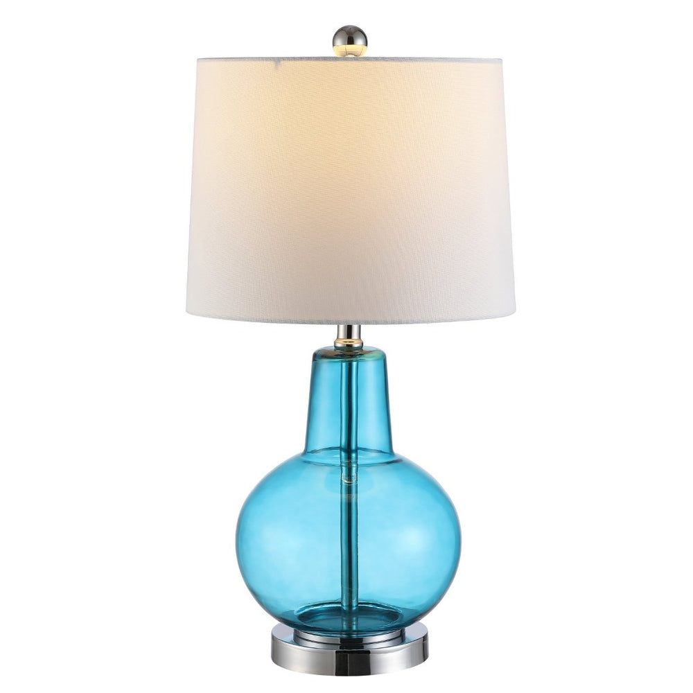 Safavieh ATLAS, 24 Inch Blue Glass Table Lamp - Elegant Lighting for Modern Homes & Stylish Decor Accents TBL4201D