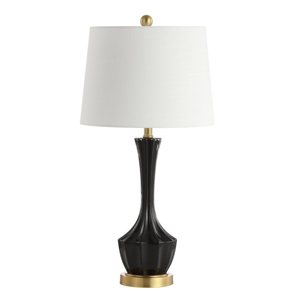 Safavieh RONAN, 28 Inch Black and Gold Glass Table Lamp - Elegant Modern Accent for Any Room Décor Style TBL4202A