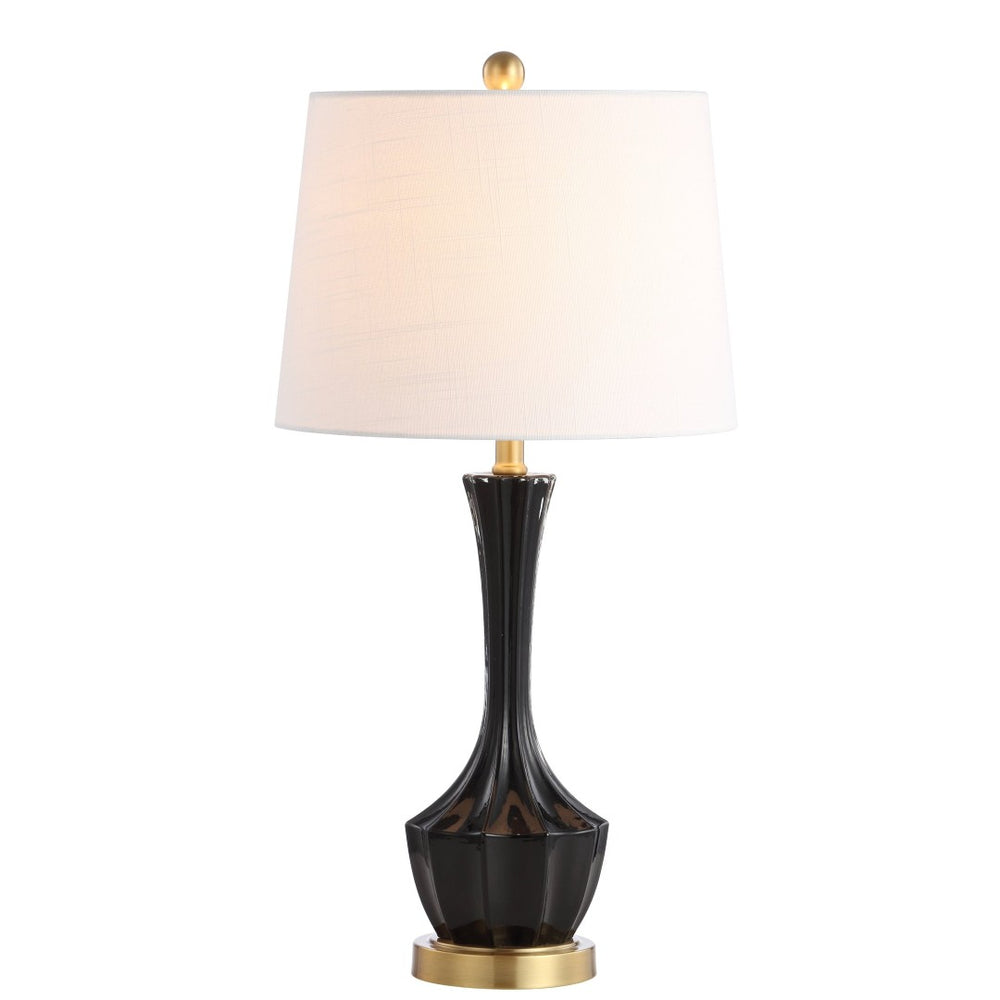 Safavieh RONAN, 28 Inch Black and Gold Glass Table Lamp - Elegant Modern Accent for Any Room Décor Style TBL4202A