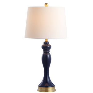 Safavieh CAYSON Table Lamp - Elegant Navy & Gold Design, Perfect for Ambient Lighting & Stylish Decor TBL4203A