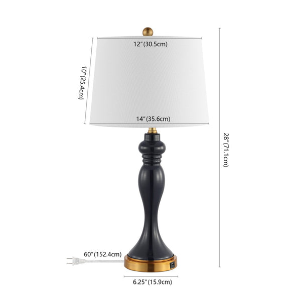 Safavieh CAYSON Table Lamp - Elegant Navy & Gold Design, Perfect for Ambient Lighting & Stylish Decor TBL4203A