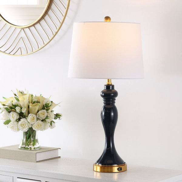 Safavieh CAYSON Table Lamp - Elegant Navy & Gold Design, Perfect for Ambient Lighting & Stylish Decor TBL4203A