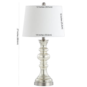 Safavieh JAIDEN Table Lamp - Elegant Mercury Finish with Soft Glow for Living Rooms, Bedrooms, and Offices TBL4204A