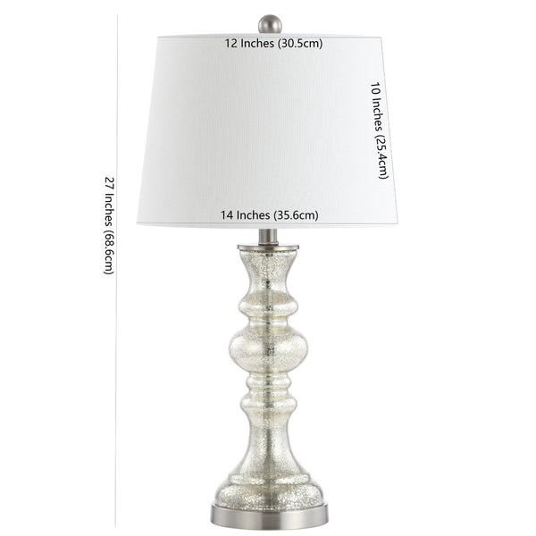 Safavieh JAIDEN Table Lamp - Elegant Mercury Finish with Soft Glow for Living Rooms, Bedrooms, and Offices TBL4204A