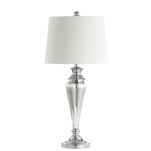 Safavieh TRENT, 30 Inch Silver Glass Table Lamp – Modern Elegance for Home Décor & Ambient Lighting Solutions TBL4205A