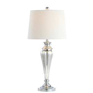 Safavieh TRENT, 30 Inch Silver Glass Table Lamp – Modern Elegance for Home Décor & Ambient Lighting Solutions TBL4205A