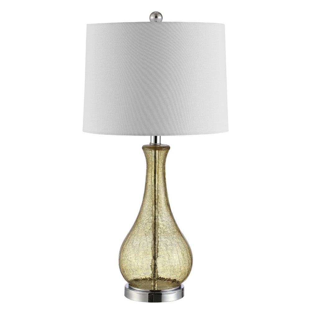 Safavieh FINNLEY Table Lamp - Textured Glass Base for Cozy Ambiance in Modern or Classic Home Decor Styles Amber TBL4206B