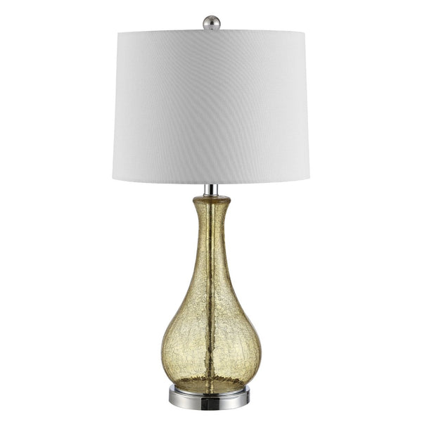 Safavieh FINNLEY Table Lamp - Textured Glass Base for Cozy Ambiance in Modern or Classic Home Decor Styles Amber TBL4206B