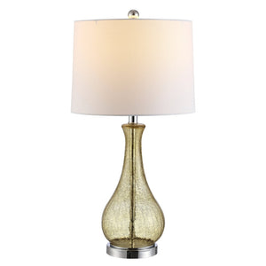 Safavieh FINNLEY Table Lamp - Textured Glass Base for Cozy Ambiance in Modern or Classic Home Decor Styles Amber TBL4206B