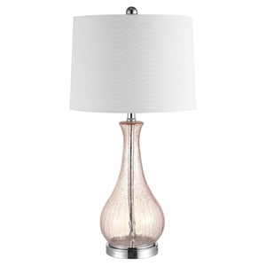 Safavieh FINNLEY, 27.5 Inch Blush Glass Table Lamp - Elegant Design for Warm Ambient Light & Stylish Decor TBL4206C