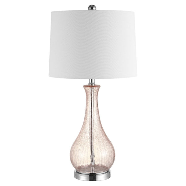 Safavieh FINNLEY, 27.5 Inch Blush Glass Table Lamp - Elegant Design for Warm Ambient Light & Stylish Decor TBL4206C