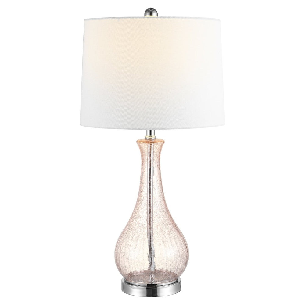 Safavieh FINNLEY, 27.5 Inch Blush Glass Table Lamp - Elegant Design for Warm Ambient Light & Stylish Decor TBL4206C