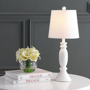 Safavieh KIAN, 24-Inch White Polyresin Table Lamp – Elegant Lighting for Any Room, Perfect for Home Decor! TBL4213A