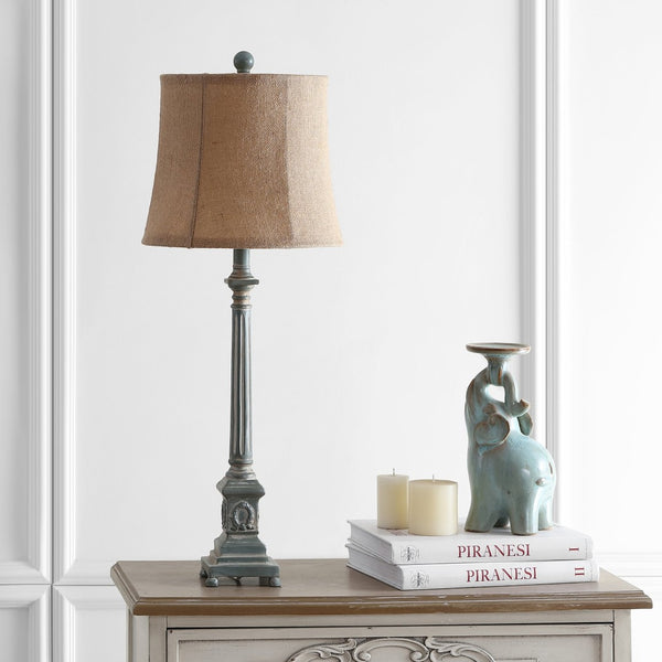 Safavieh COLLIN Table Lamp - Elegant Antique Blue Accent for Timeless Decor, Perfect for Home Ambiance & Style TBL4214A